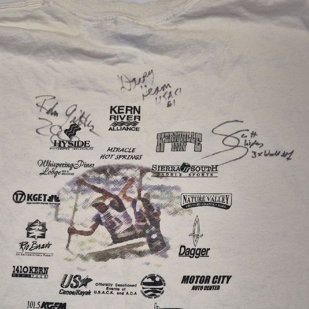 Vintage 2000 USA Whitewater Slalom Team Signed T-Shirt Olympic Kern River XL - Picture 11 of 15